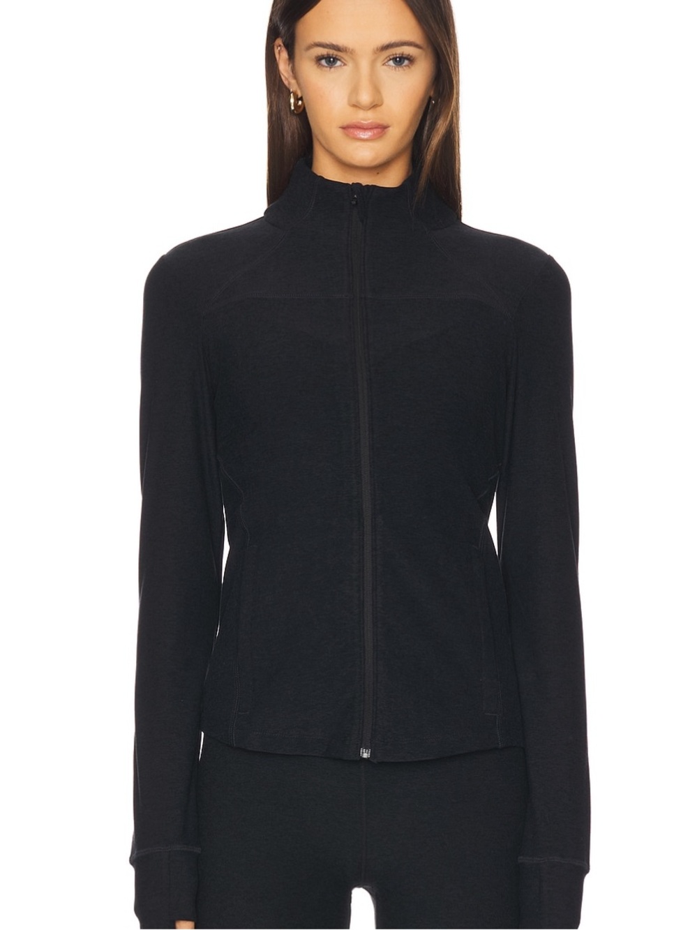Beyond yoga black space dye activewear jacket